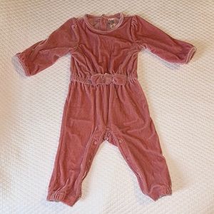 Pink Velour jumpsuit